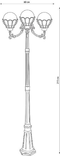 Столб фонарный уличный Feron 11552