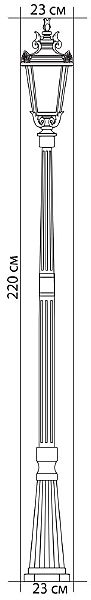 Столб фонарный уличный Feron 11383