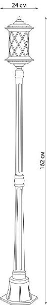 Столб фонарный уличный Feron 11516