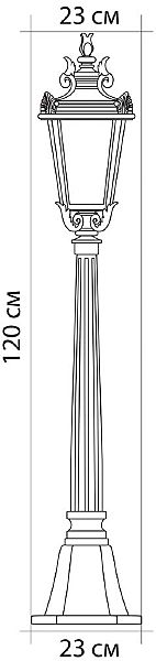 Столб фонарный уличный Feron 11377