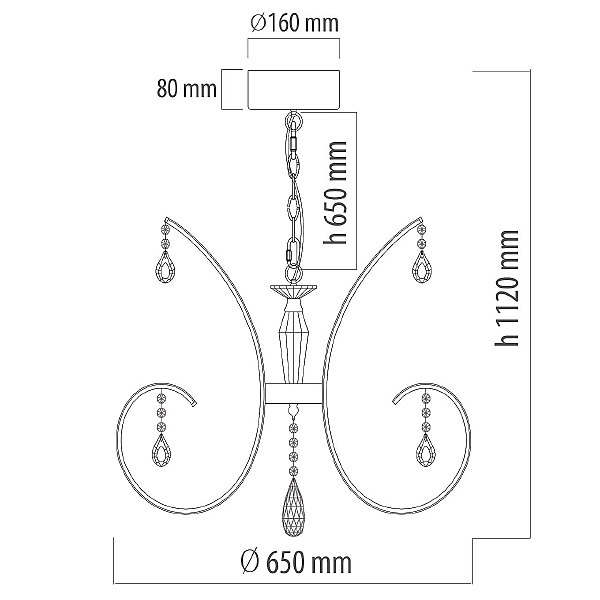 Подвесная светодиодная люстра Аурих De Markt 496016408