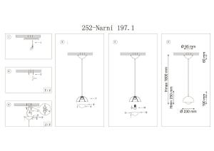 Светильник подвесной Lucia Tucci Narni Narni 197.1 rosso