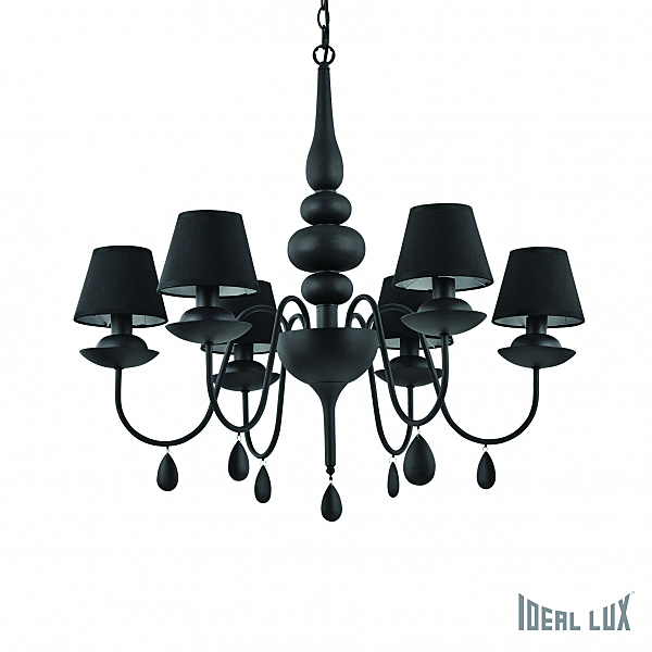 Подвесная люстра Ideal Lux Blanche BLANCHE SP6 NERO