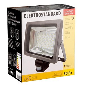 Прожектор уличный Elektrostandard Прожектор Прожектор (с датчиком) 003 FL LED 30W 6500K IP44