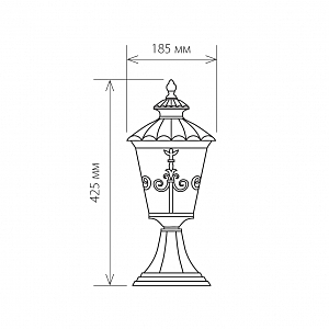 Уличный наземный светильник Elektrostandard Diadema Diadema S (GLYF-8046S) черное золото