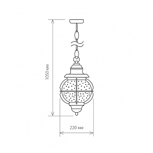 Уличный подвесной светильник Elektrostandard Regul Regul H черная медь (GLXT-1475H)