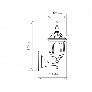 Уличный настенный светильник Elektrostandard 1002U 1002U черное золото / 9908-B (GL 1002U)