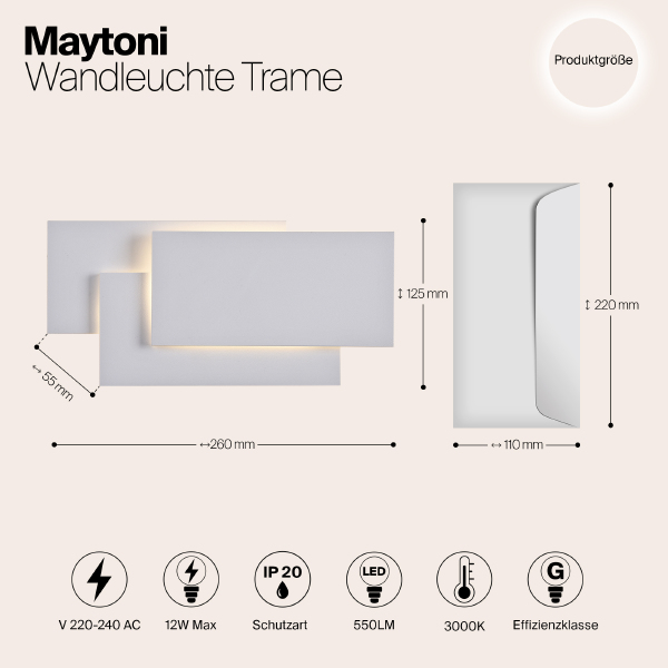 Настенное бра Maytoni Trame C804WL-L12W