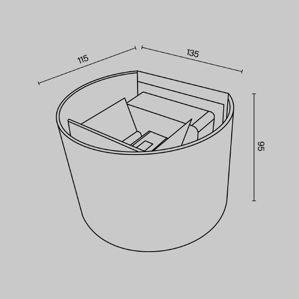 Уличный LED настенный светильник Maytoni Fulton O573WL-L6W