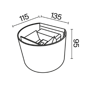 Уличный LED настенный светильник Maytoni Fulton O573WL-L6W