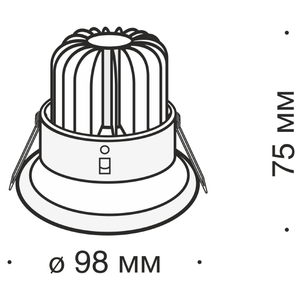 Встраиваемый светильник Maytoni Zoom DL031-2-L8W