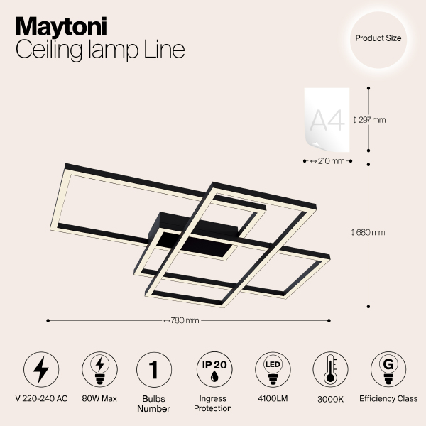 Потолочная люстра Maytoni Line MOD015CL-L80B