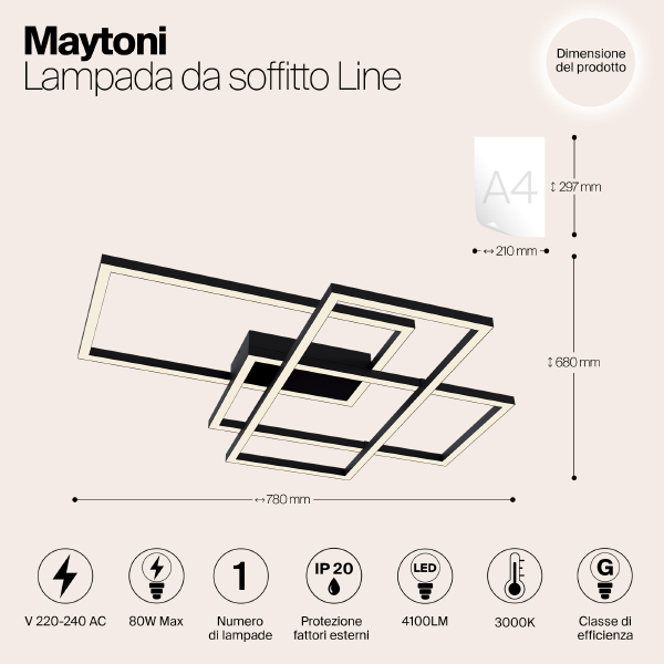 Потолочная люстра Maytoni Line MOD015CL-L80B