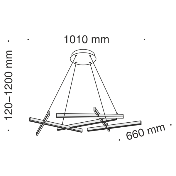 Подвесная светодиодная люстра Line Maytoni MOD016PL-L75B