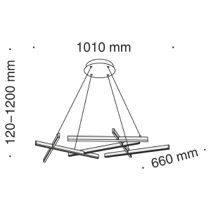 Подвесная светодиодная люстра Line Maytoni MOD016PL-L75B