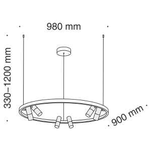 Светильник подвесной Maytoni Satellite MOD102PL-L42B