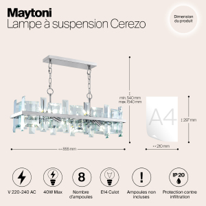 Подвесная люстра Maytoni Cerezo MOD201PL-08N