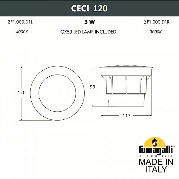 Уличный встраиваемый Fumagalli Ceci 2F1.000.000.LXG1L