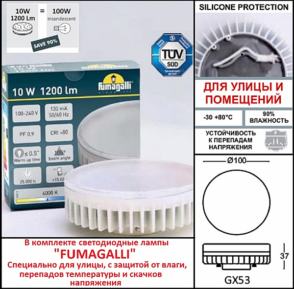 Уличный настенный светильник Fumagalli Ester DS1.560.000.AXD1L