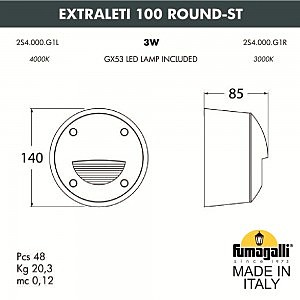 Подсветка для ступеней Fumagalli Leti 2S4.000.000.WYG1L