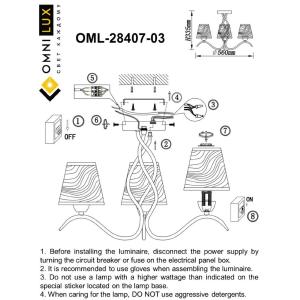 Потолочная люстра Omnilux Ugento OML-28407-03