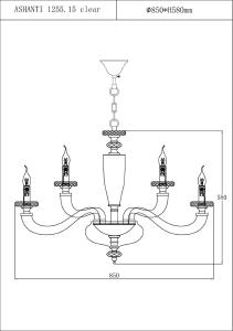 Подвесная люстра Lucia Tucci Ashanti Ashanti 1255.15 clear