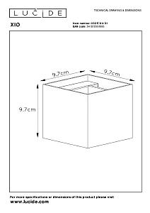 Настенное бра Lucide Xio 09217/04/31