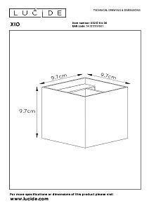 Настенное бра Lucide Xio 09217/04/36