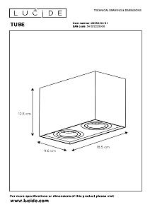 Накладной светильник Lucide Tube 22953/02/31