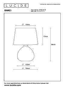 Настольная лампа Lucide Ramzi 47506/81/38