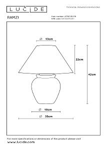 Настольная лампа Lucide Ramzi 47507/81/38