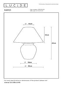 Настольная лампа Lucide Ramzi 47507/81/43