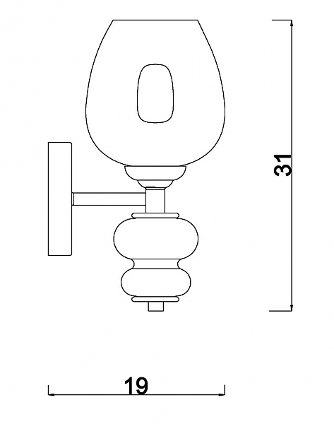 Настенное бра Vele Luce Nebulosa VL2103W01