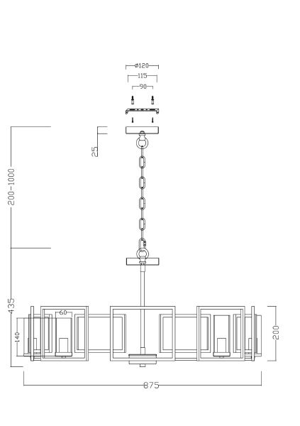 Подвесная люстра Maytoni Bowi H009PL-08G