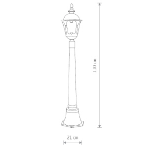 Столб фонарный уличный Nowodvorski Tybr 4685