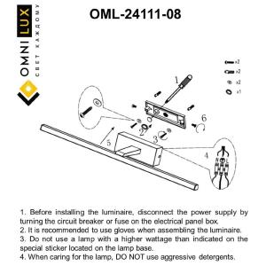 Подсветка зеркал и полок Omnilux Bresso OML-24111-08