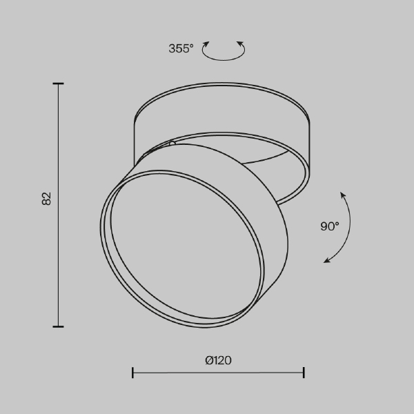 Накладной светильник Maytoni Onda C024CL-L18B4K