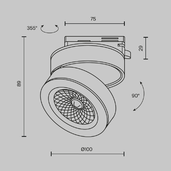 Трековый светильник Maytoni Magic Unity TR006-1-12W3K-B4K