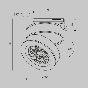 Трековый светильник Maytoni Magic Unity TR006-1-12W3K-B4K