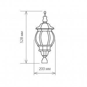 Консольный уличный светильник Elektrostandard Farola Плафон 1043 черное золото 100W, арт. A023668