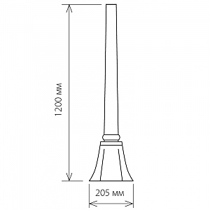 Консольный уличный светильник Elektrostandard Farola столб 120см черное золото для плафона 1043, арт. A023552