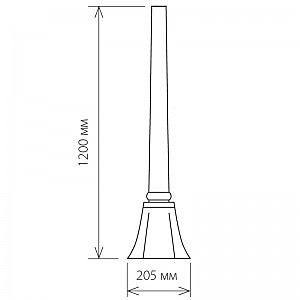 Консольный уличный светильник Elektrostandard Farola столб 120см черный для плафона 1043, арт. A022922