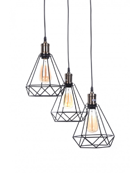 Светильник подвесной Lumina Deco Cobi LDP 11609-3 BK