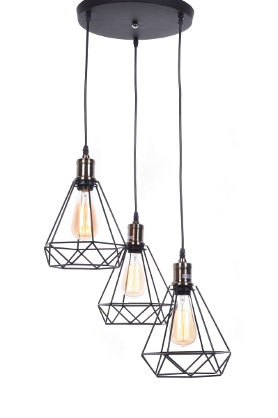 Светильник подвесной Lumina Deco Cobi LDP 11609-3 BK