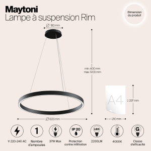 Подвесная люстра Maytoni Rim MOD058PL-L32B4K