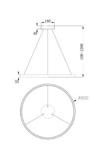 Подвесная люстра Maytoni Rim MOD058PL-L42B4K