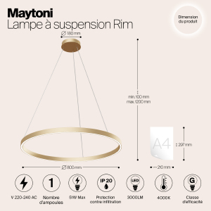 Подвесная люстра Maytoni Rim MOD058PL-L42BS4K