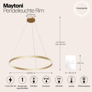 Подвесная люстра Maytoni Rim MOD058PL-L42BS4K