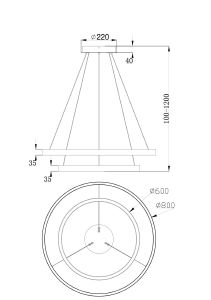 Подвесная люстра Maytoni Rim MOD058PL-L74B4K