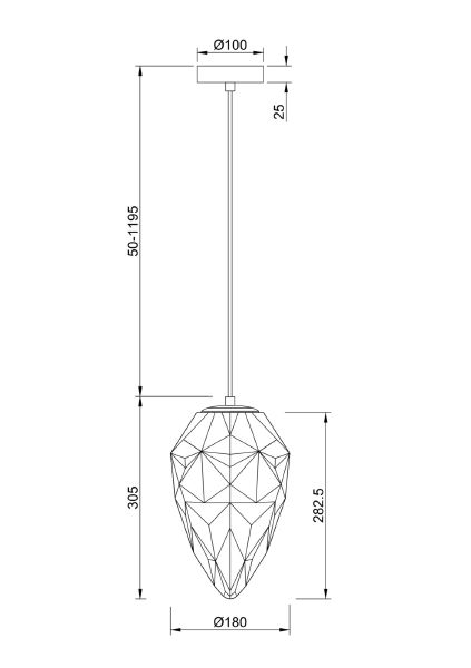 Светильник подвесной Maytoni Globo P052PL-01BL